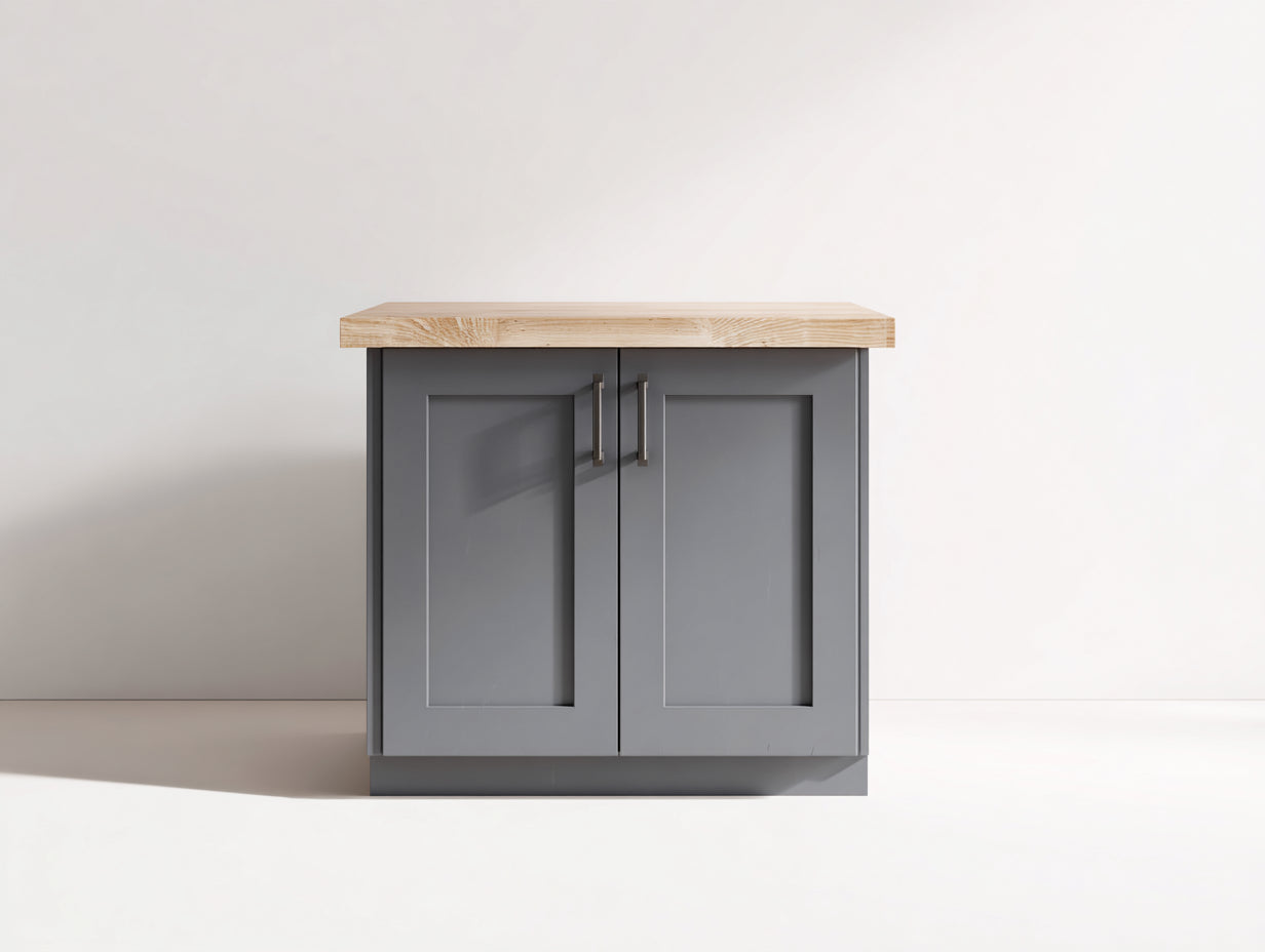 Aparadores madera MDF 90x40x85 cm - Gris-Madera natural - 2 puertas