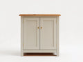 Aparadores de madera 90x40x90 cm - beige roble natural y dorado - 2 puertas estilo clásico